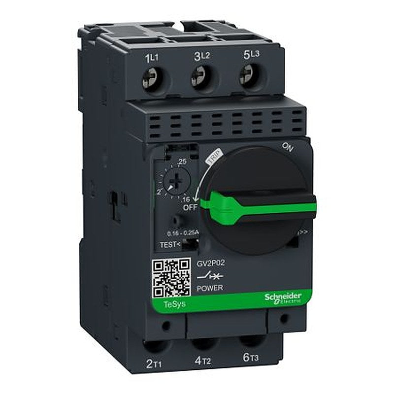 Schneider Electric 0.16A, 0.25 A TeSyS GV Motor Protection Circuit Breaker, 690V, 60 °C, -20 °C