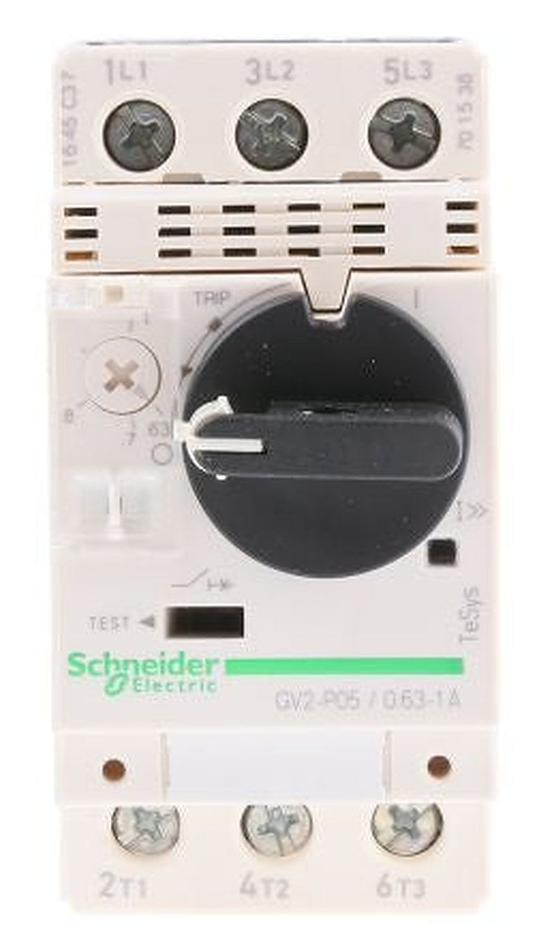Schneider Electric 0.63A, 1 A TeSyS GV Motor Protection Circuit Breaker, 690V, 60 °C, -20 °C