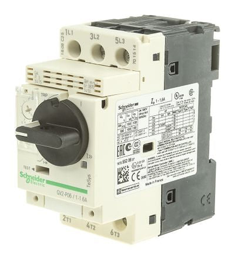Schneider Electric 1A, 1.6 A TeSyS GV Motor Protection Circuit Breaker, 690V, 60 °C, -20 °C