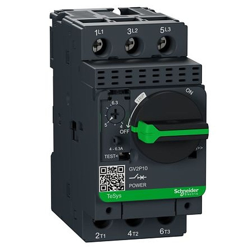 Schneider Electric 4A, 6.3 A TeSyS GV Motor Protection Circuit Breaker, 690V, 80 °C, -40 °C