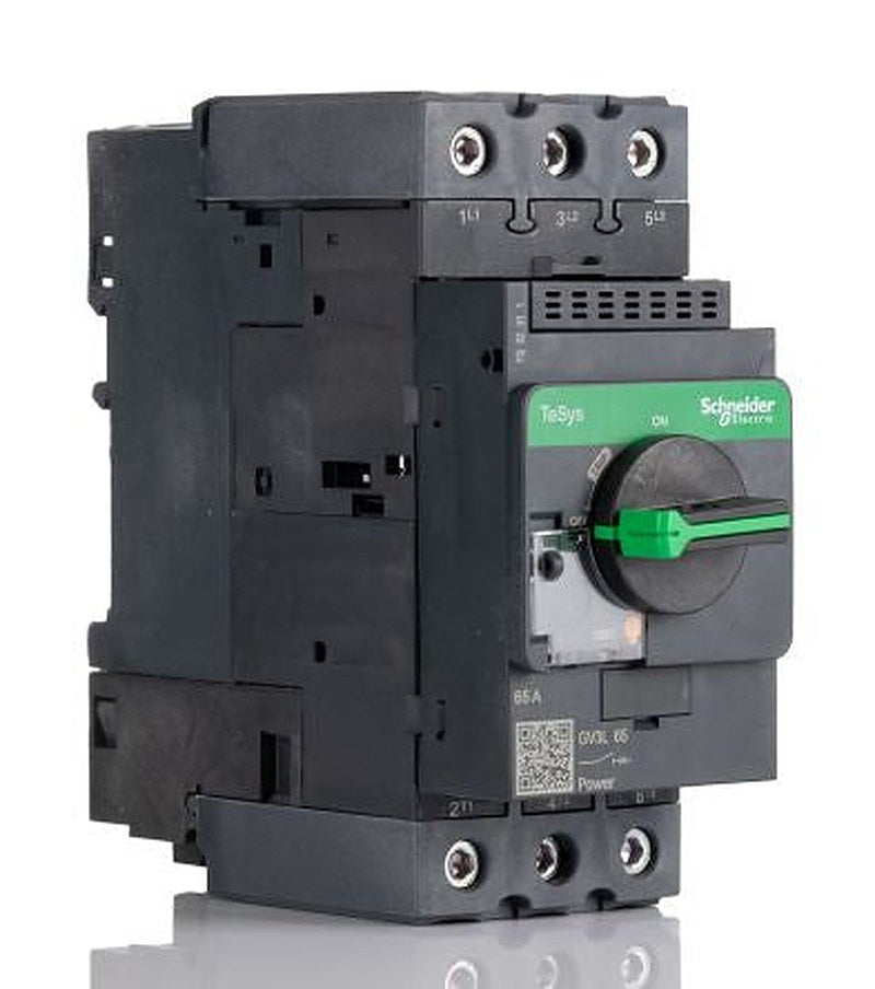 Schneider Electric TeSys TeSyS GV Thermal Circuit Breaker - 3-Pole, Direct, 65A Current Rating, 100 kA, 690V ac