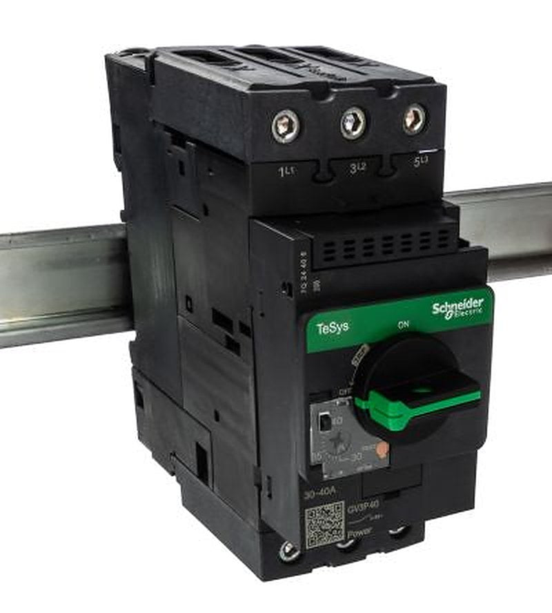Schneider Electric TeSys TeSyS GV Thermal Circuit Breaker - 3-Pole, Direct, 40A Current Rating, 100 kA, 690V ac
