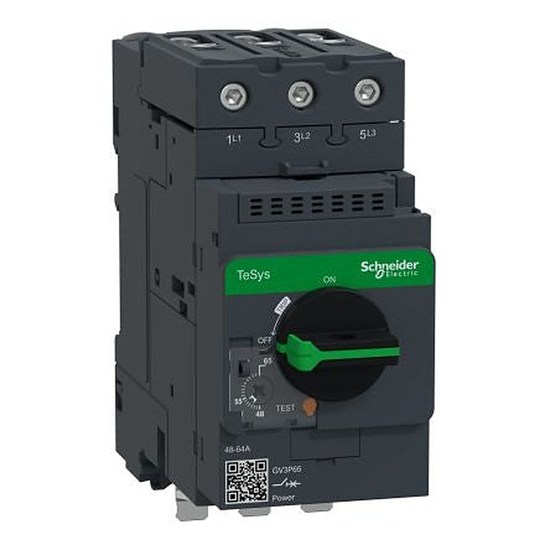 Schneider Electric 65A TeSyS GV Motor Protection Circuit Breaker, 230V, 80 °C, -40 °C