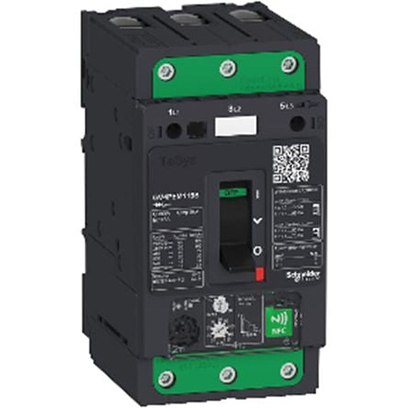 Schneider Electric TeSys GV4PEM Thermal Circuit Breaker - 3-Pole, DIN Rail, 80A Current Rating, 120 kA, 690V ac