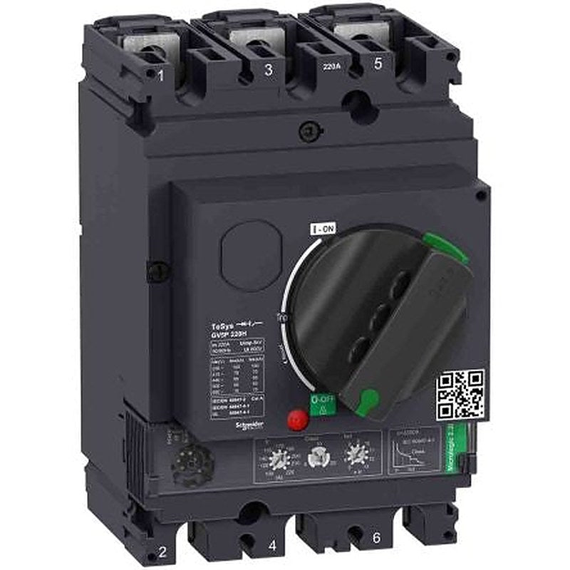 Schneider Electric TeSys GV5P Miniature Circuit Breaker, 3-Pole, 220A, 70 kA Breaking Capacity