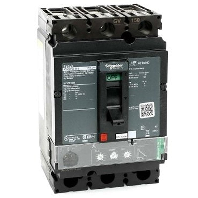 Motor circuit breaker, Tesys GV5, 150A, 3 pole, 600VAC, 18kA, lugs, thermal magnetic, 80% (Motor circuit breaker Tesys GV5) is a Schneider Electric product. Designed for reliable performance and long service life. Available across Iraq — contact us for pricing and delivery options.