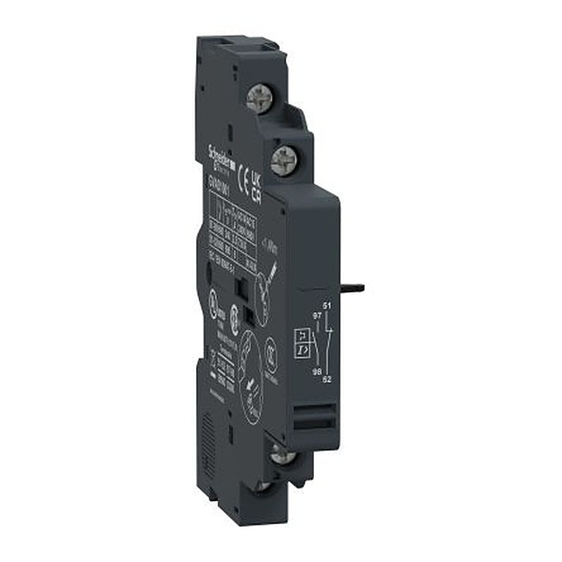 Schneider Electric Auxiliary Contact, 2 Contact, 1 NO/1 NC, TeSys Deca, Side, 6 A, 690V ac, GVAD1001