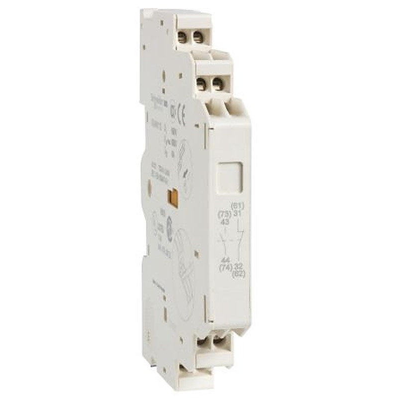 Schneider Electric Auxiliary Contact Block, 2 Contact, 2 NO, TeSyS GV, Front, 2.5 A, GVAN203