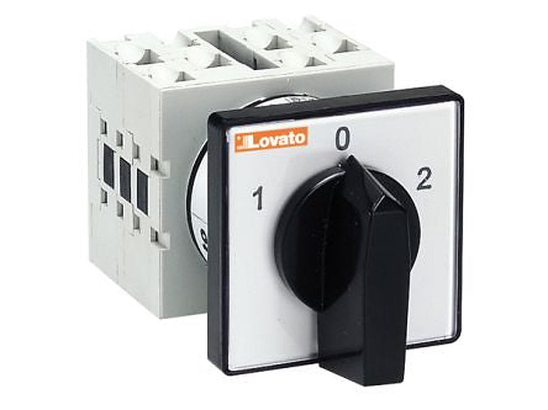 Lovato 3 Position 60 °, Short Black Handle Actuator 16 A