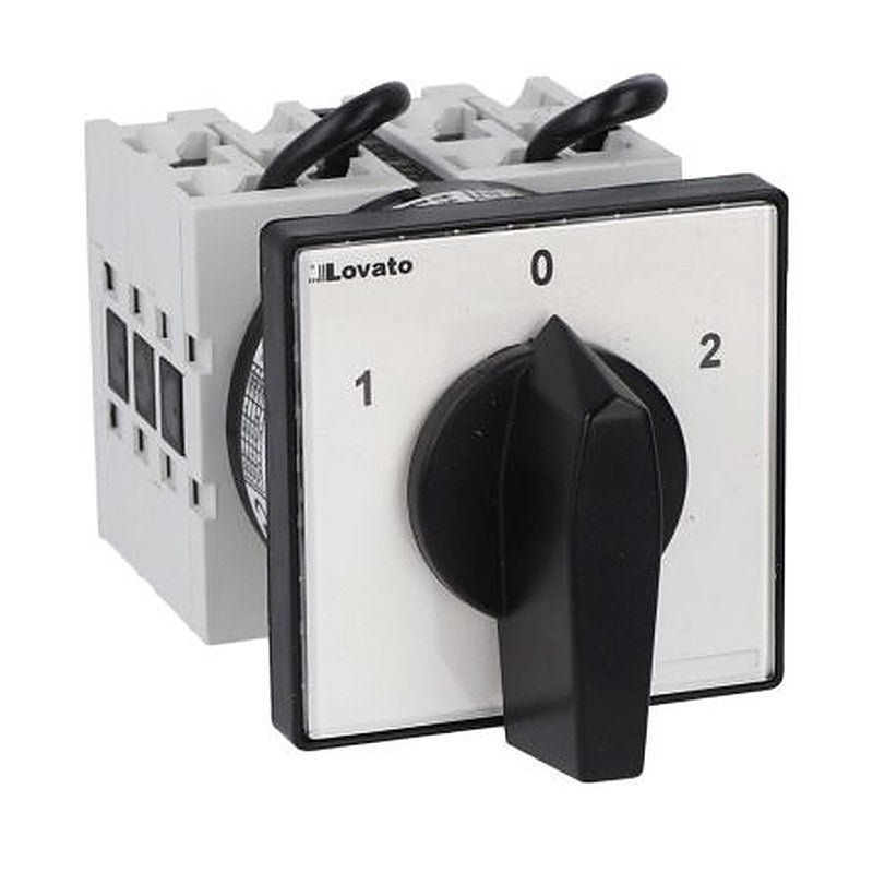 Lovato 3 Position 60 °, Short Black Handle Actuator 32 A