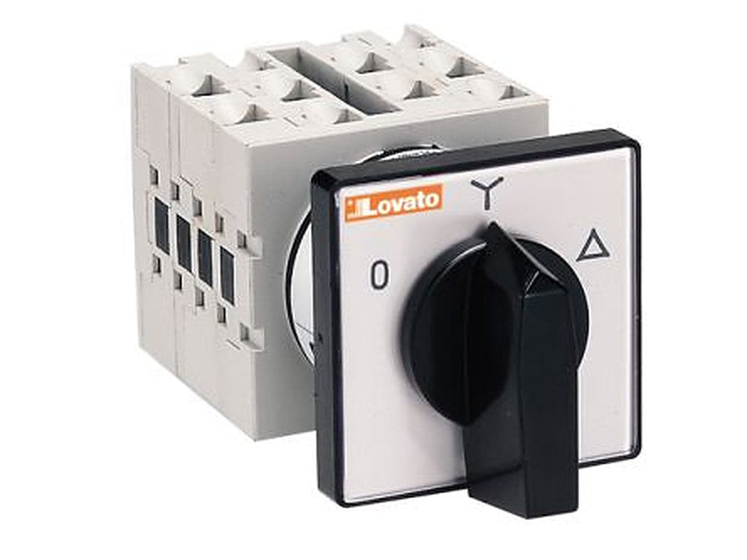 Lovato Rotary Cam Switch Star Delta Starter 440V ac, 18.5 kW, 3 Phase, IP65, IP20