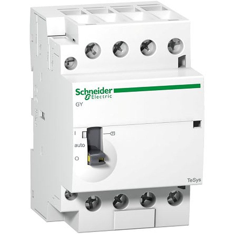 Schneider Electric TeSyS GY Contactor, 220V ac, 240 V ac Coil, 4-Pole, 40 A, 3.2 W 240V ac, 4 NO, 250V