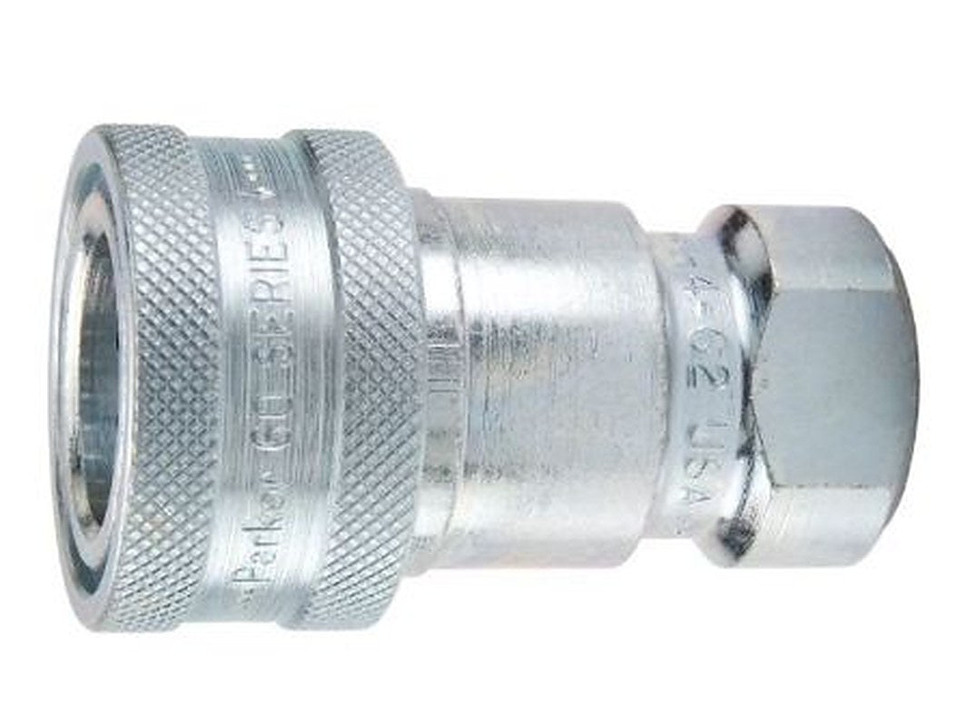 Parker Steel Hydraulic Quick Connect Coupling Female 1/4-18 in, 5000 psi