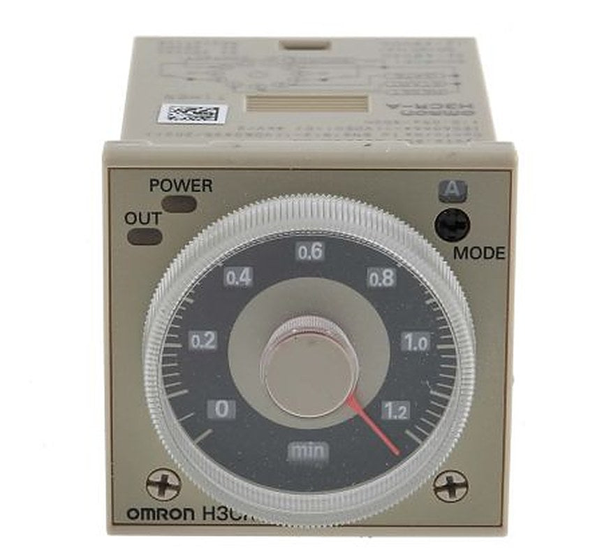 Omron H3CR Series DIN Rail Timer Relay, 2-Contact, 125 V dc 24V ac, 48 V ac, 0.05 s to 300 h, Multifunction-Function,
