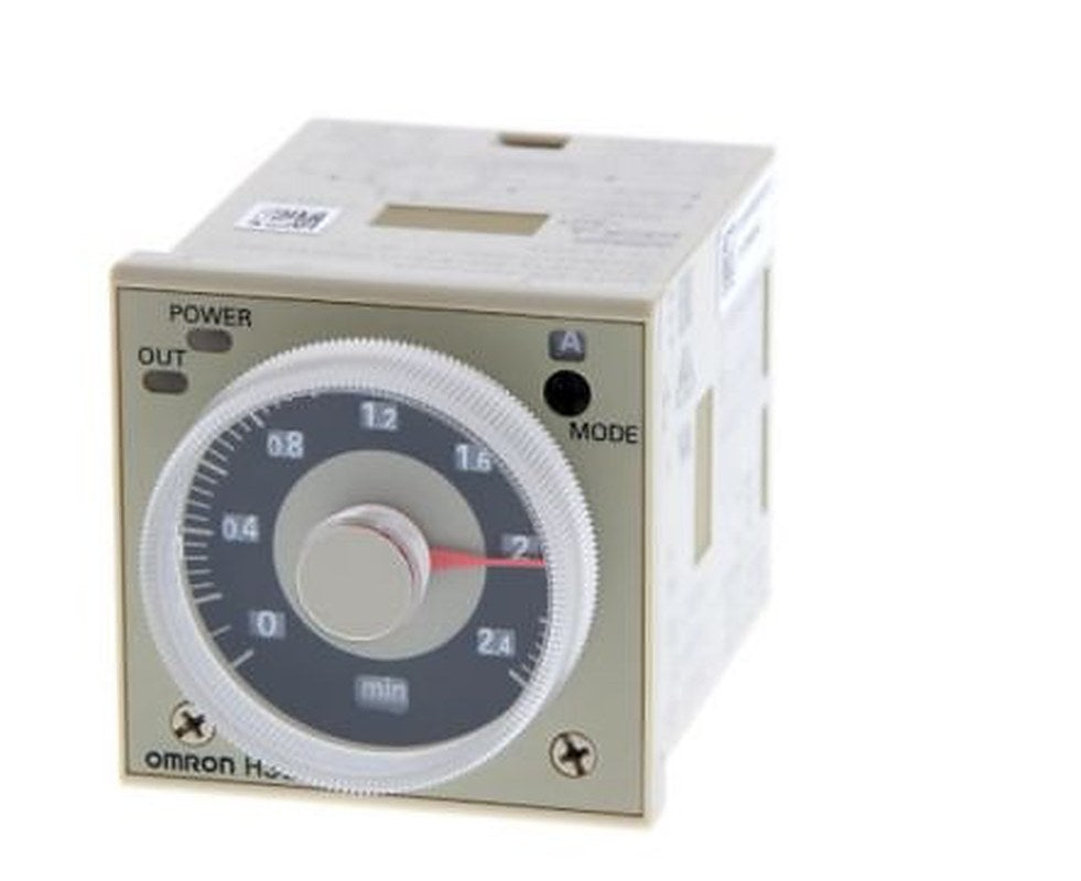 Omron H3CR Series DIN Rail Timer Relay, 100 V, 0.1 s to 600 h, Multifunction-Function, SPST Switch Configuration