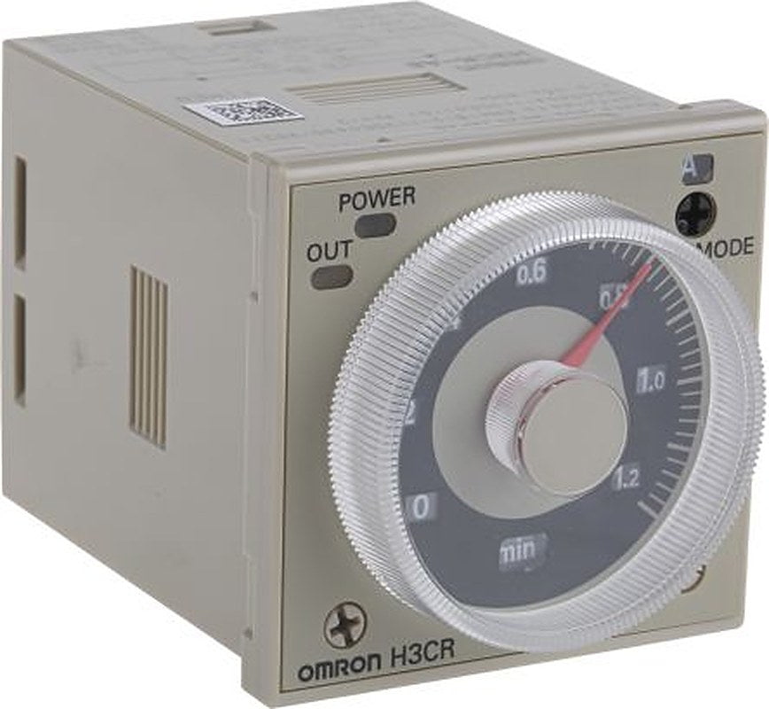 Omron H3CR Series DIN Rail Timer Relay, 2-Contact, 48 V dc 24V ac, 48 V ac, 0.05 s to 300 h, Multifunction-Function,