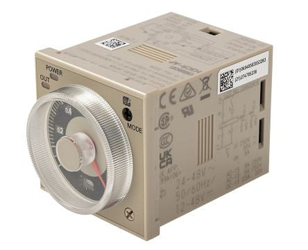 Omron H3CR Series DIN Rail Timer Relay, 2-Contact 24V ac, 48 V ac, 0.05 s to 300 h, Multifunction-Function, DPDT Switch