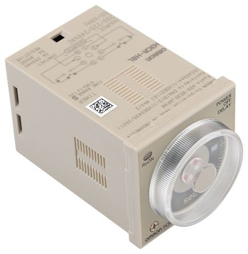 Omron H3CR Series DIN Rail Timer Relay, 240 V ac 240V ac, 0.05 s to 30 h, 1-Function, DPDT Switch Configuration