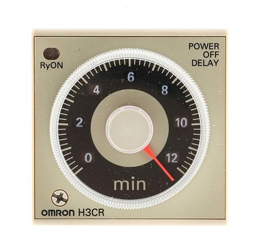 Omron H3CR Series DIN Rail Timer Relay, 2-Contact, 24 V dc 24V ac, 0.05 to 12 min, 1-Function, DPDT Switch Configuration