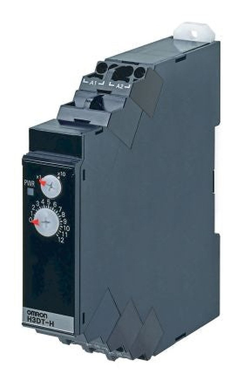 Omron H3DT Series DIN Rail Timer Relay, 2-Contact, 240 V dc 200V ac, 240 V ac, 1 to 120 s, 1-Function, SPDT Switch