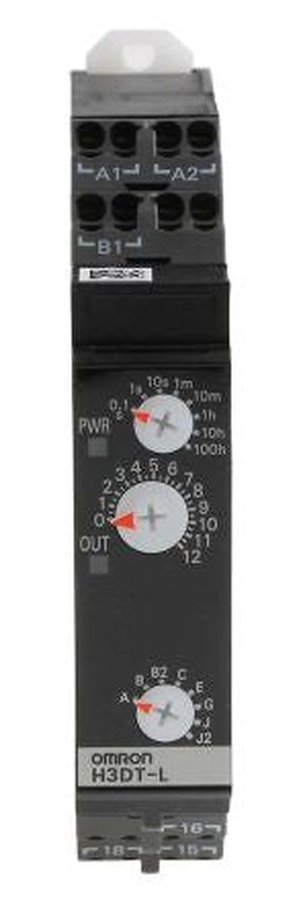 Omron H3DT Series DIN Rail Timer Relay, 2-Contact, 240 V dc 24V ac, 240 V ac, 0.1 s to 1200 h, Multifunction-Function,