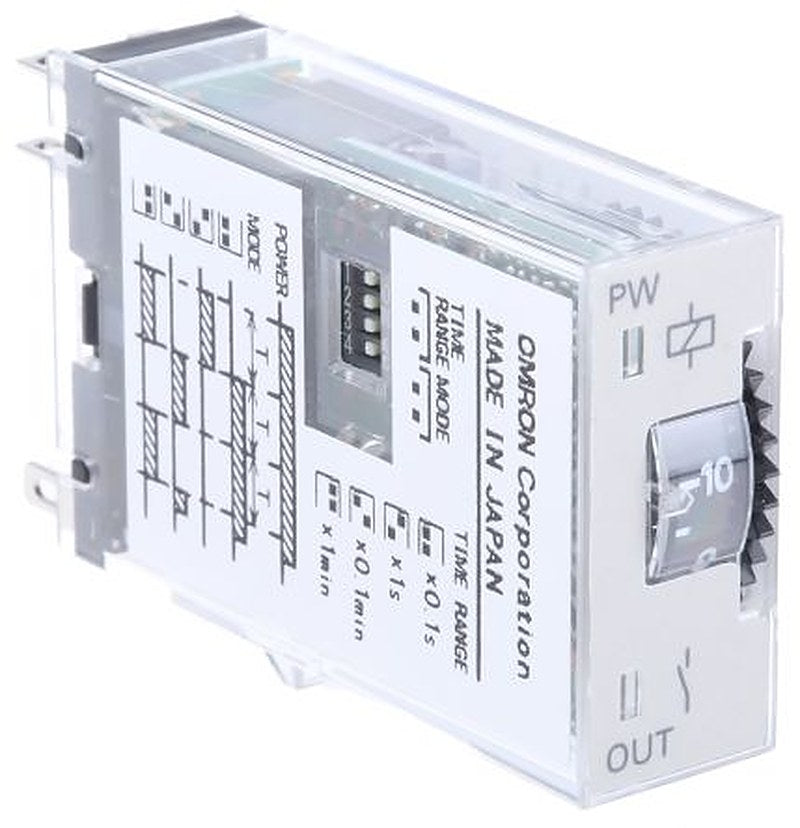 Omron H3RN Series Timer Relay, 2-Contact, 24 V dc 24V ac, 0.1 s to 10 min, Multifunction-Function, DPST-NO Switch