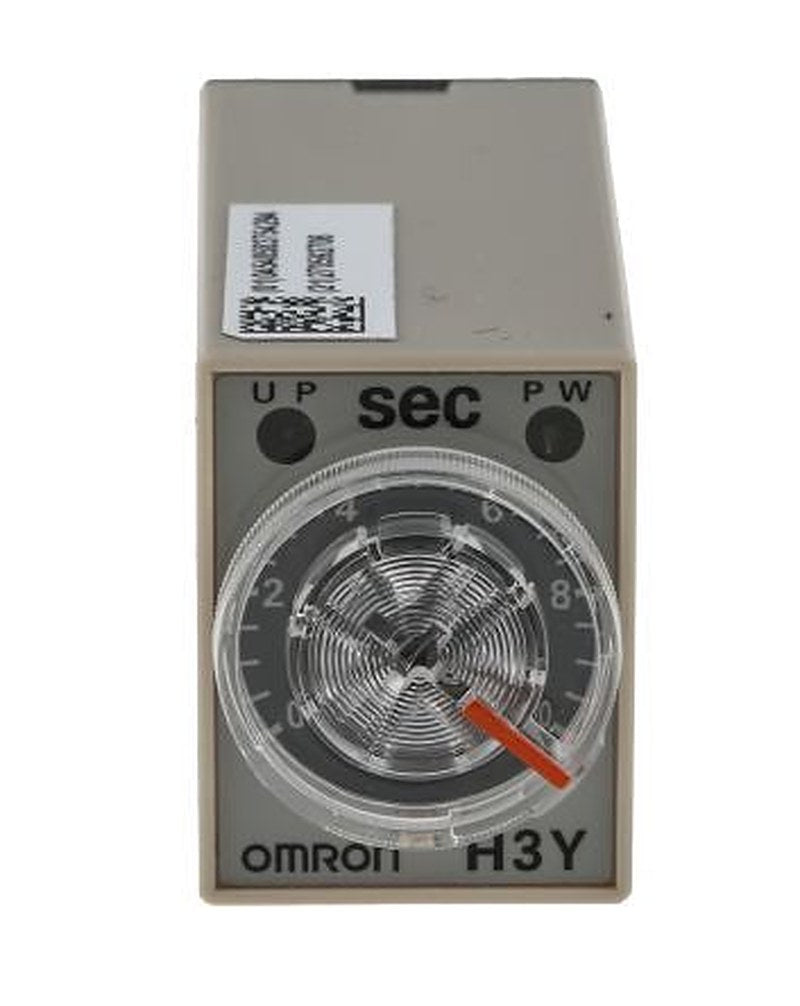 Omron H3Y Series DIN Rail Timer Relay, 4-Contact, 125 V dc 200V ac, 230 V ac, 0.5 to 10 s, 1-Function, 4PDT Switch