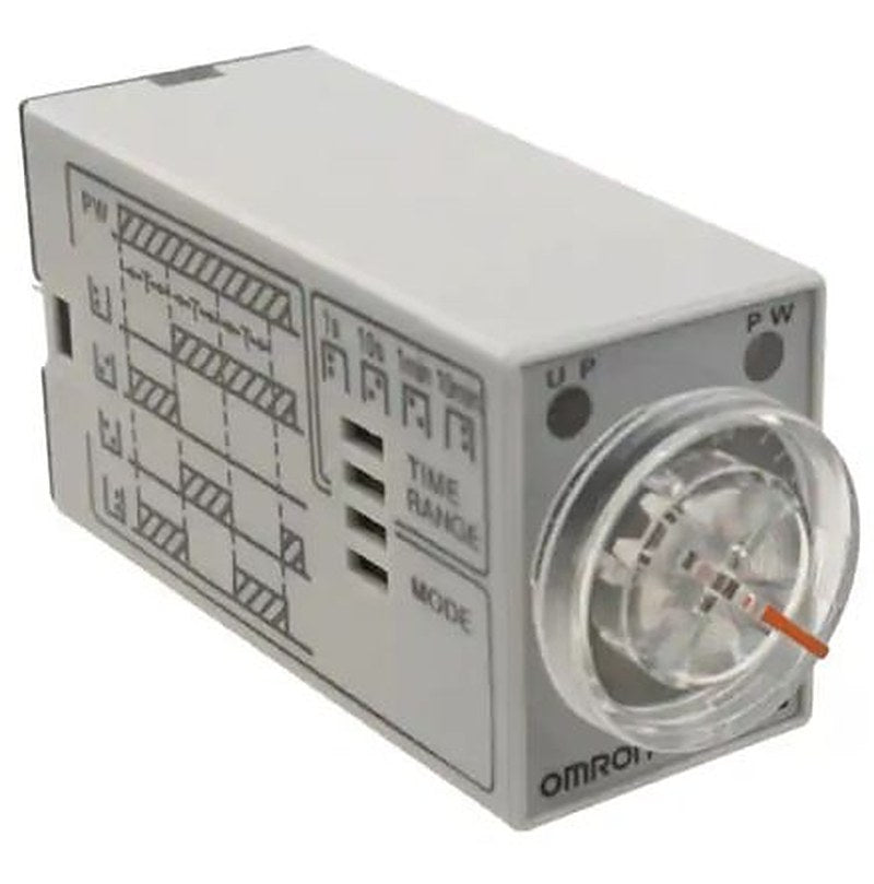 Omron H3YN Series DIN Rail Timer Relay, 2-Contact, 24 V dc 24V ac, 0.1 s to 10 min, Multifunction-Function, DPDT Switch