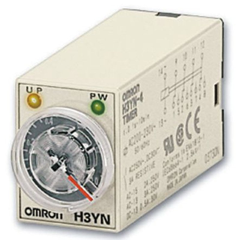 Omron H3YN Series Plug-in Solid State Timer, 4-Contact, 12 V dc, 24 V dc, 48 V dc, 100 V dc, 110 V dc, 125 V dc 100 V