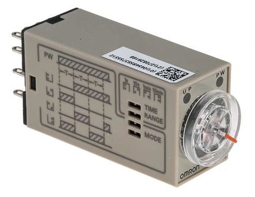Omron H3YN Series DIN Rail Timer Relay, 4-Contact, 24 V dc 24V ac, 0.1 s to 10 min, Multifunction-Function, 4PST Switch