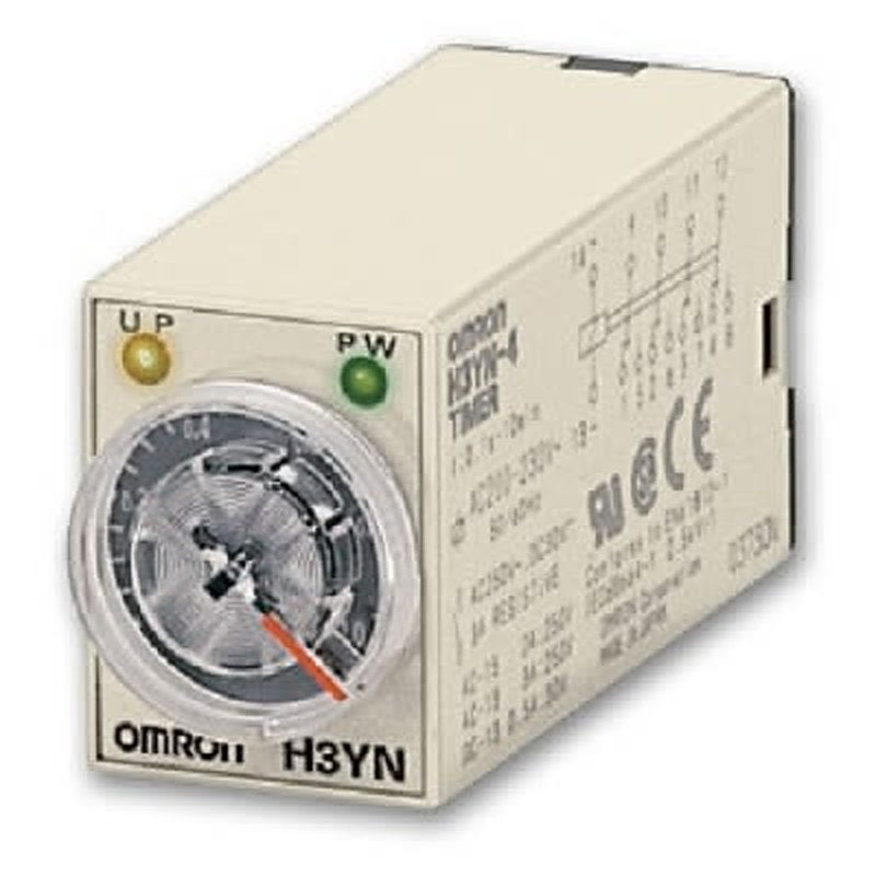 Omron H3YN Series Timer Relay, 4-Contact, 100 to 120 V ac 100V ac, 120 V ac, 0.1 to 600 min, Multifunction-Function,