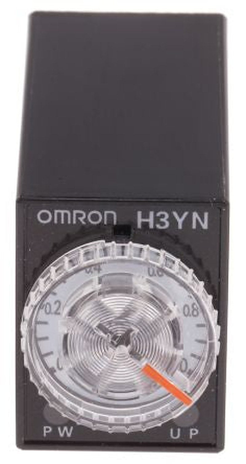 Omron H3YN Series Panel Timer Relay, 4-Contact, 125 V dc 12V ac, 0.1 min to 10 h, Multifunction-Function, 4 NO/4 NC