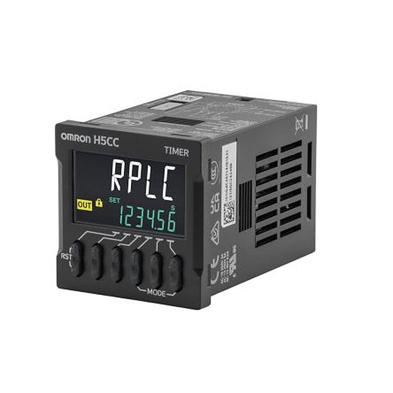 Omron H5CC Series Flush Timer Relay, 1-Contact, 12 to 48 V dc 12V ac, 48 V ac, 0.001 s to 999999h h, 2-Function, SPDT