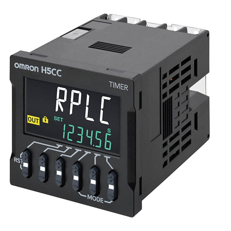Omron H5CC Series Flush Timer Relay, 1-Contact, 12 to 48 V dc 24V, 0.001 s to 999999h h, 2-Function, SPDT Switch