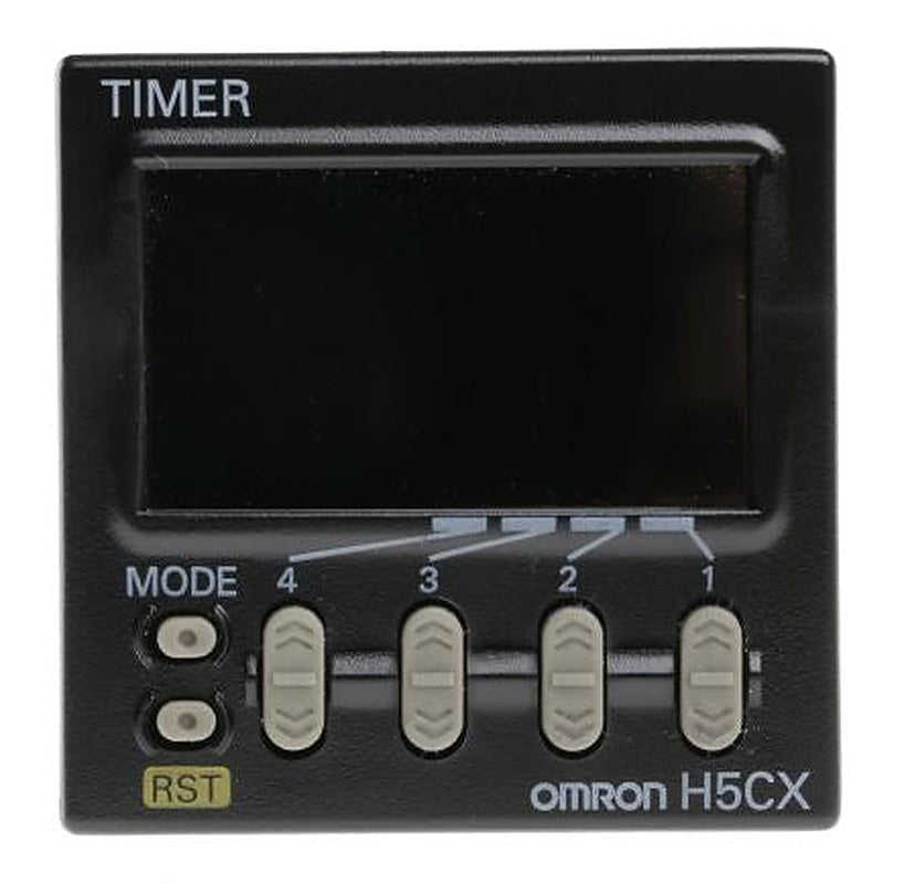 Omron H5CX Series Panel, Panel Mount Timer Relay, 1-Contact 100V ac, 240 V ac, 0.001 s to 9999 h, 0.001 s to 9999 h,