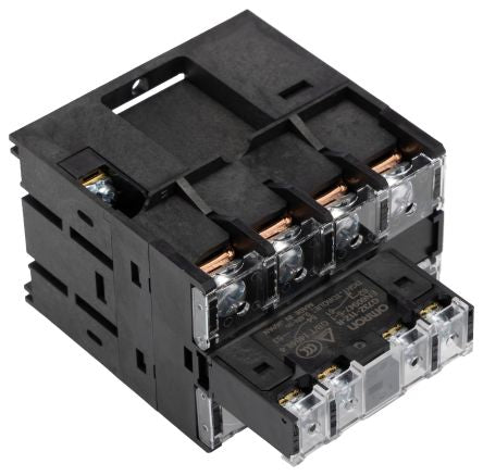 Omron Screw, DIN Track Power Relay, 24V dc Coil, 25A Switching Current, DPST