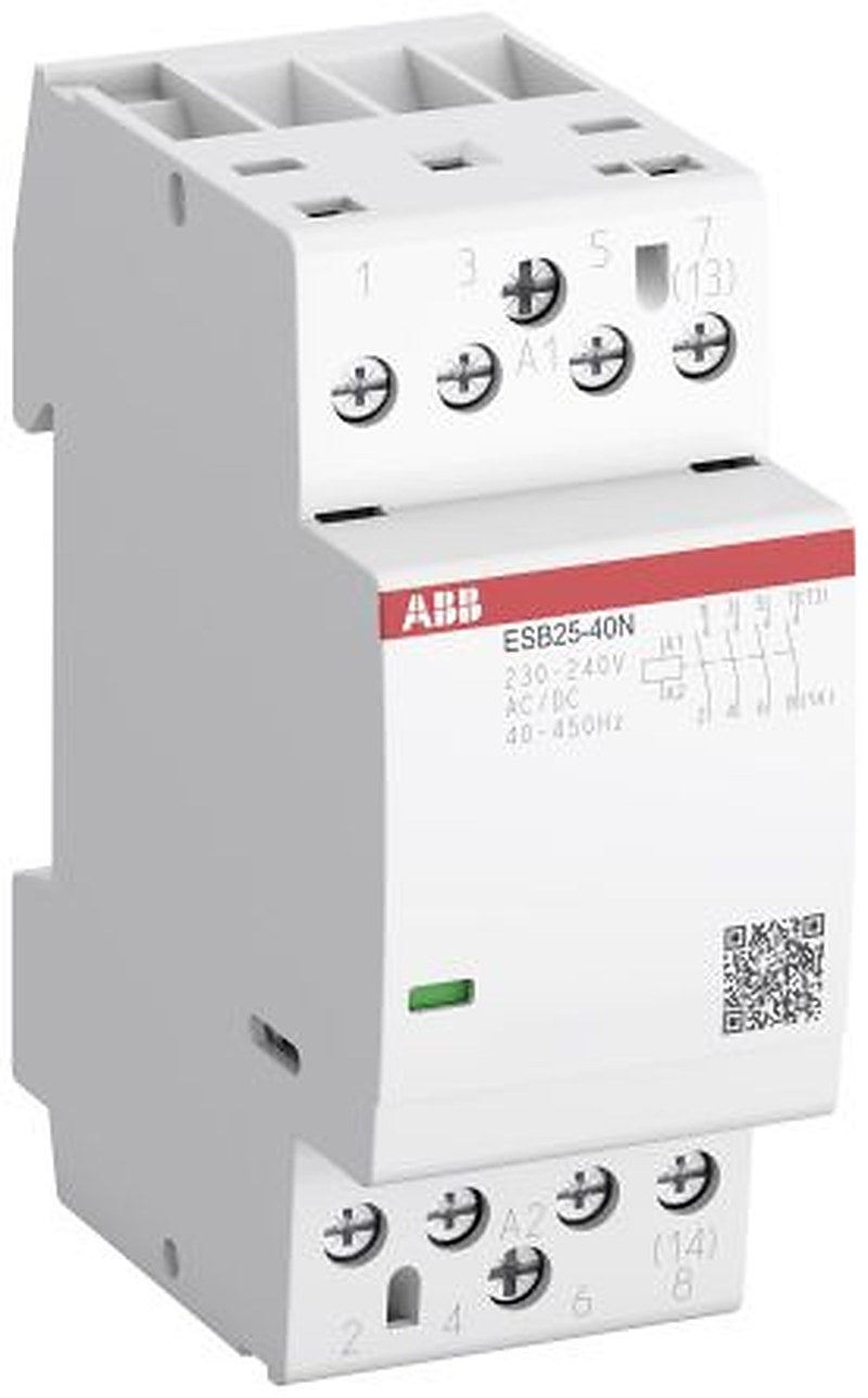 ABB EN Contactor, 230V ac Coil, 4-Pole, 9 A, 4 kW 240V ac/dc, 3 NO, 240V ac/dc