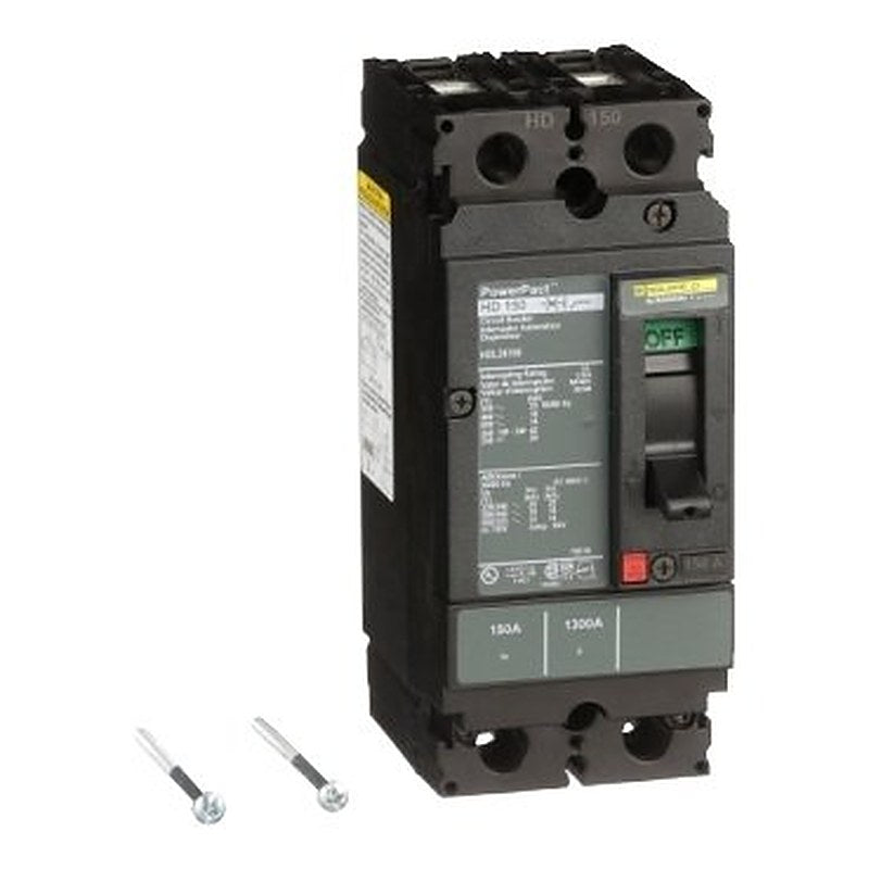 Circuit breaker, PowerPacT H, 150A, 2 pole, 600VAC, 14kA, lugs, thermal magnetic, 80% (Circuit breaker PowerPacT H) is a Schneider Electric product. Designed for reliable performance and long service life. Available across Iraq — contact us for pricing and delivery options.