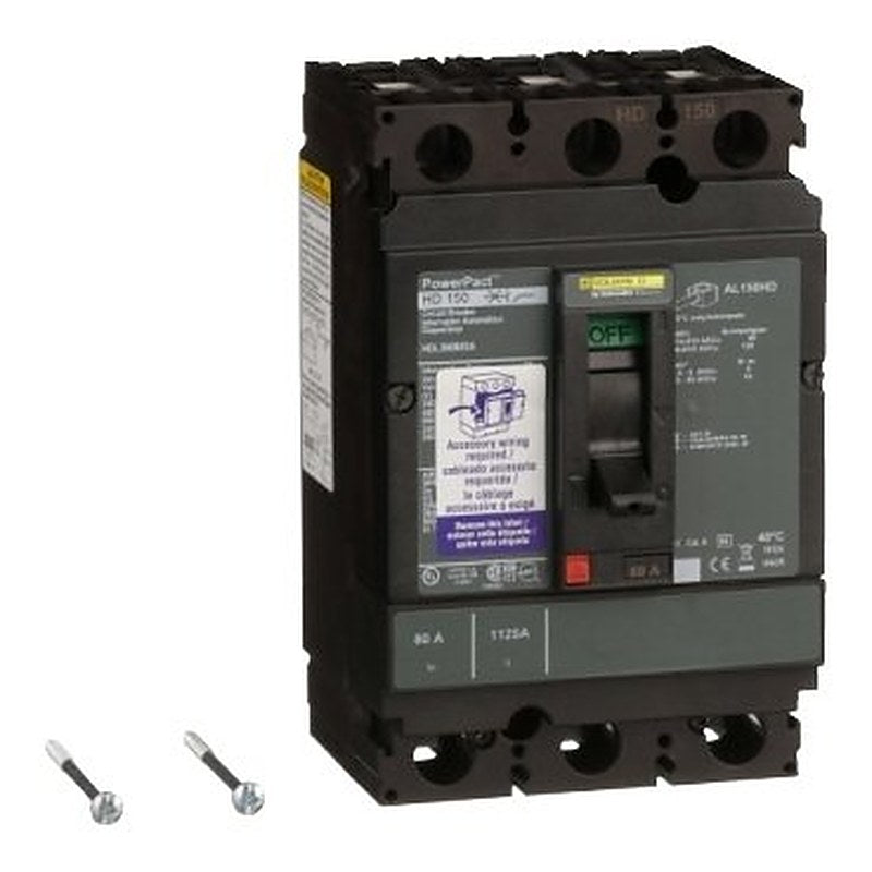 Circuit breaker, PowerPacT H, 80A, 3 pole, 600VAC, 14kA, lugs, thermal magnetic, 80%, shunt (Circuit breaker PowerPacT H) is a Schneider Electric product. Designed for reliable performance and long service life. Available across Iraq — contact us for pricing and delivery options.