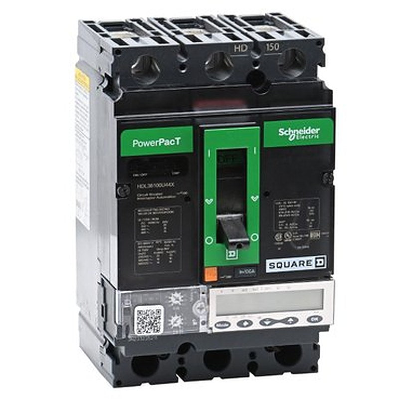 Circuit breaker, PowerPacT H, 100A, 3 pole, 600VAC, 14kA, lugs, Micrologic 6.2A, 80% (Circuit breaker PowerPacT H) is a Schneider Electric product. Designed for reliable performance and long service life. Available across Iraq — contact us for pricing and delivery options.