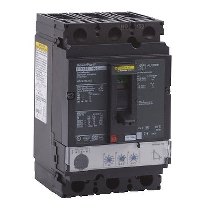 Circuit breaker, PowerPacT H, 150A, 3 pole, 600VAC, 14kA, lugs, Micrologic 3.2, 100% (Circuit breaker PowerPacT H) is a Schneider Electric product. Designed for reliable performance and long service life. Available across Iraq — contact us for pricing and delivery options.