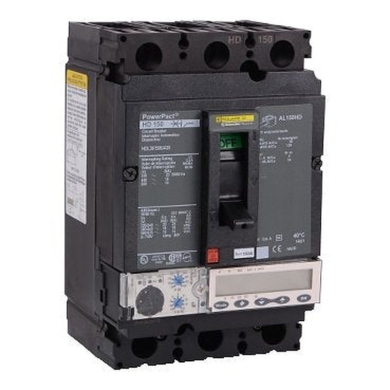Circuit breaker, PowerPacT H, 150A, 3 pole, 600VAC, 14kA, lugs, Micrologic 5.2A, 100% (Circuit breaker PowerPacT H) is a Schneider Electric product. Designed for reliable performance and long service life. Available across Iraq — contact us for pricing and delivery options.