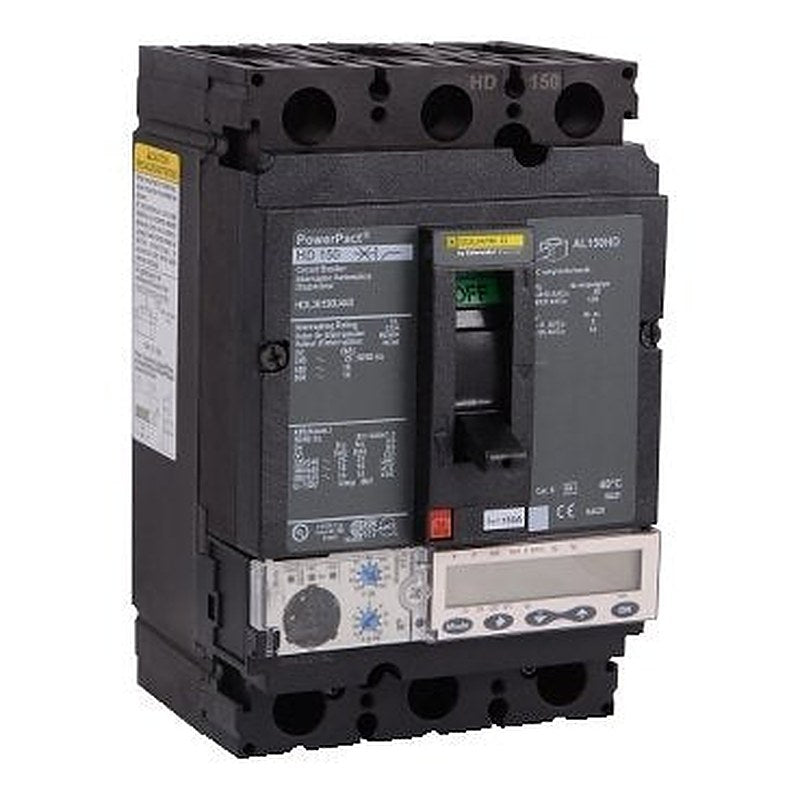 Circuit breaker, PowerPacT H, 150A, 3 pole, 600VAC, 14kA, lugs, Micrologic 6.2E, 80% (Circuit breaker PowerPacT H) is a Schneider Electric product. Designed for reliable performance and long service life. Available across Iraq — contact us for pricing and delivery options.