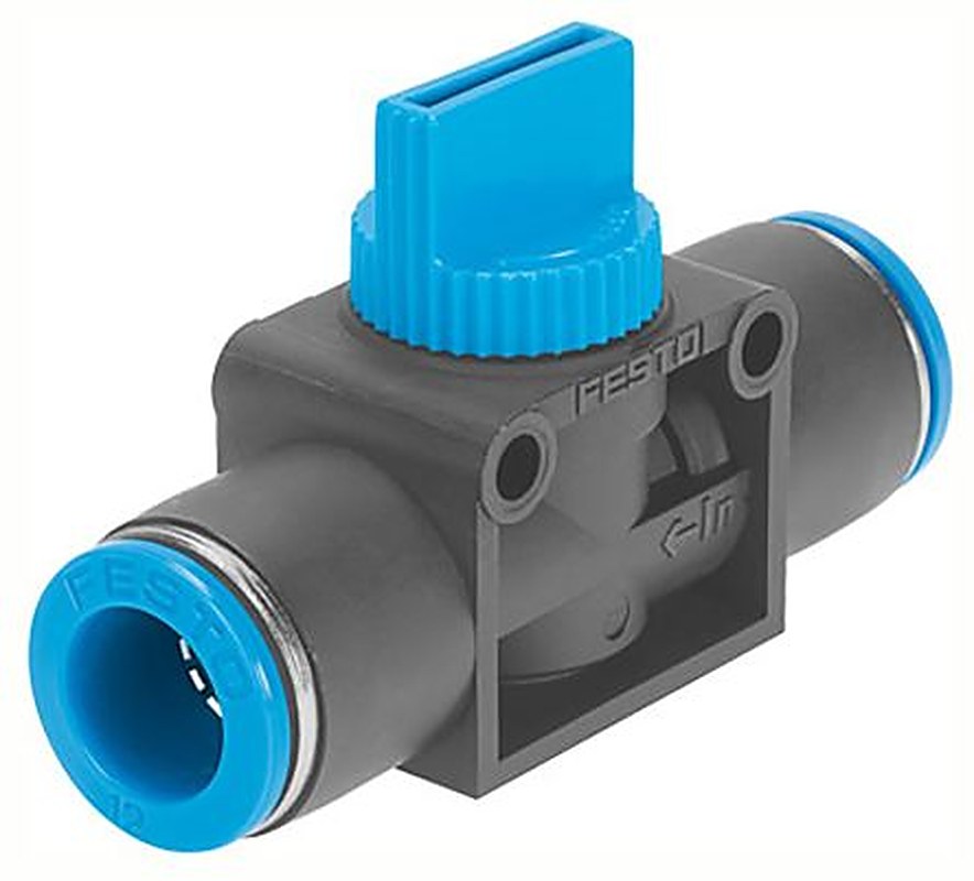 Festo HE Series Pneumatic Manual Control Valve, 153470, Inlet Male/Female, Outlet Male/Female