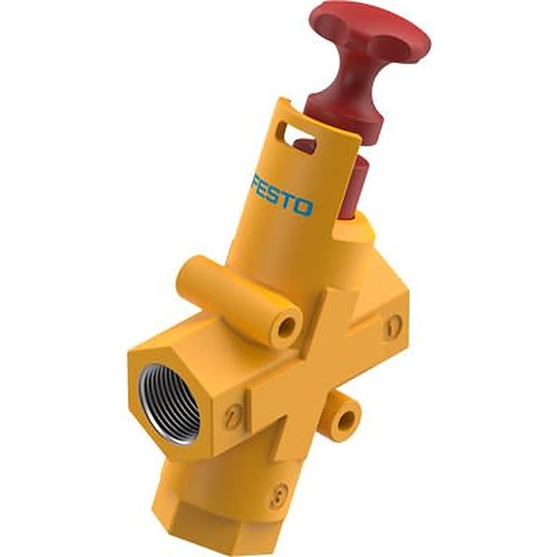 Festo Shut Off Valve, 6200 L/min NPT 1/2 in NPT