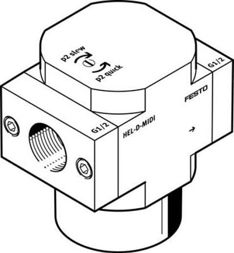 Festo Pneumatic Pneumatic Manual Control Valve HEL Series, G G 3/8, 165078