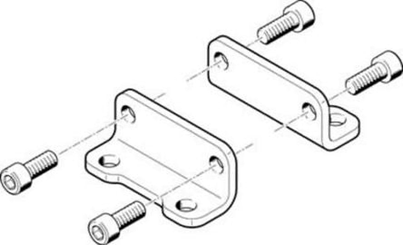 Festo Foot Mounting Kit HNA-80, For Use With ADVU, DGC, EZH-DZF-DZH, DGP, ADN