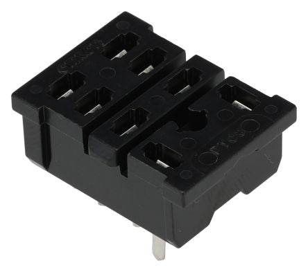 Omron PT08 8 Way 110V ac DIN Rail Relay Socket, for use with LY2Z-0, LY2-0, LY1-0