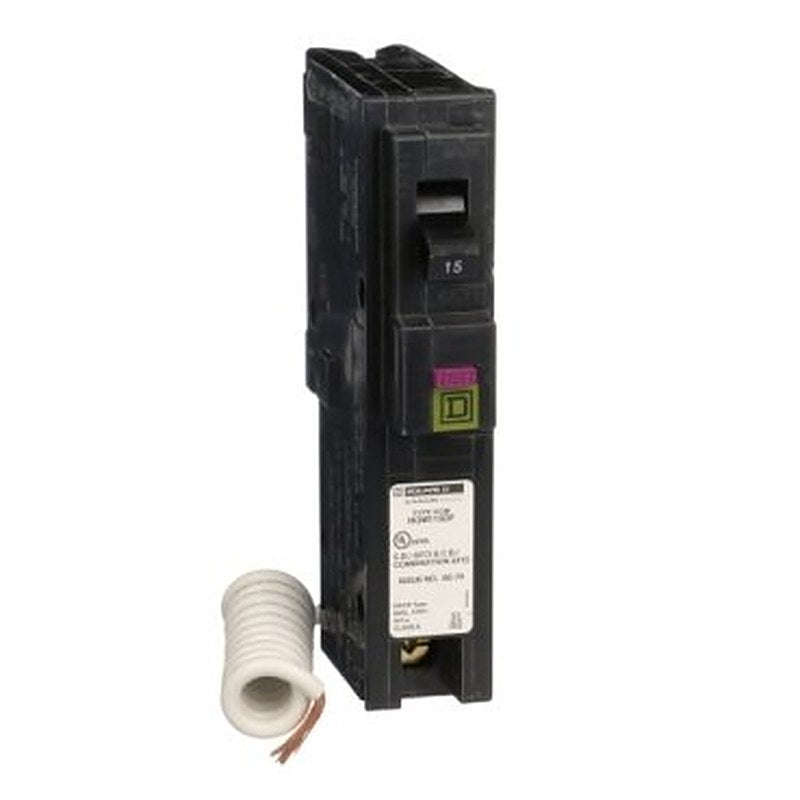 Mini circuit breaker, Homeline, 15A, 1 pole, 120VAC, 10kA AIR, combo ARC/ground fault, plug in, UL [TAA] (Mini circuit breaker Homeline) is a Schneider Electric product. Designed for reliable performance and long service life. Available across Iraq — contact us for pricing and delivery options.