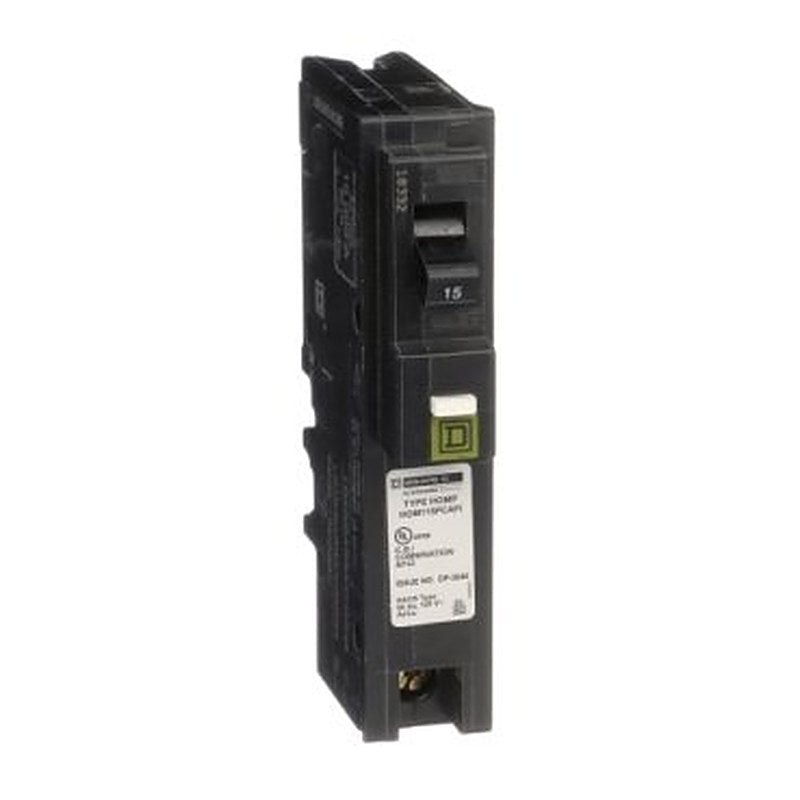Mini circuit breaker, Homeline, 15A, 1 pole, 120VAC, 10kA AIR, combo arc fault, plug on neutral, plug in, UL [TAA] (Mini circuit breaker Homeline) is a Schneider Electric product. Designed for reliable performance and long service life. Available across Iraq — contact us for pricing and delivery options.